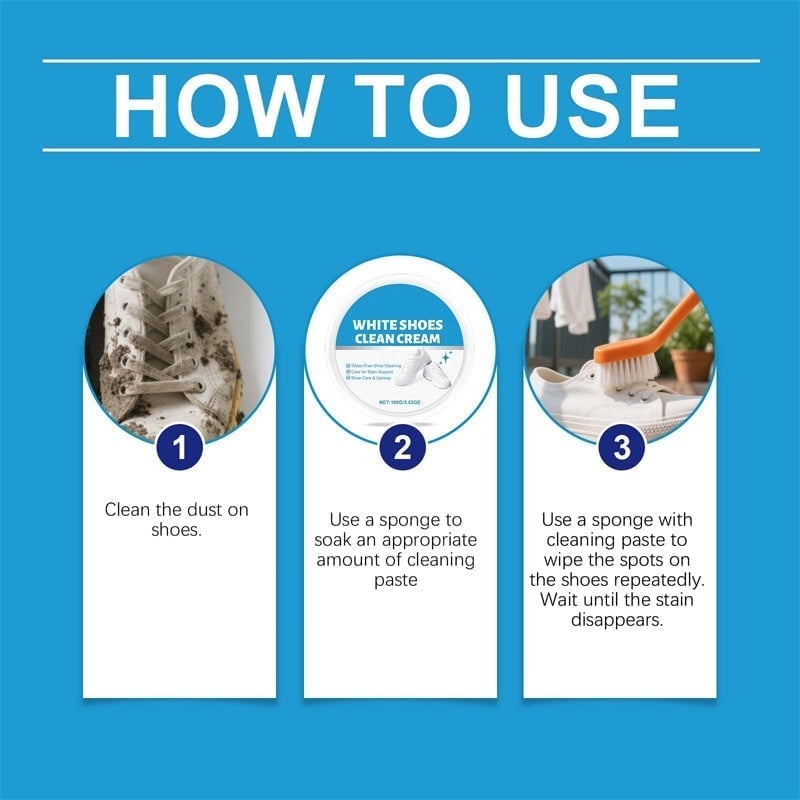 Gentle No-Rinse Shoe Cleaner & Whitening Cream