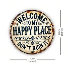 Load image into Gallery viewer, Vintage Round Metal Sign