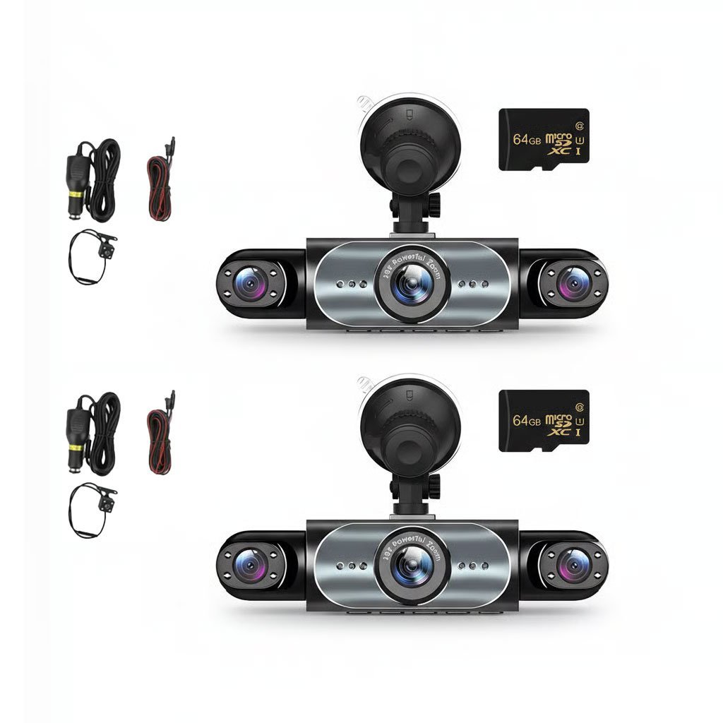 Four-record monitoring driving recorder