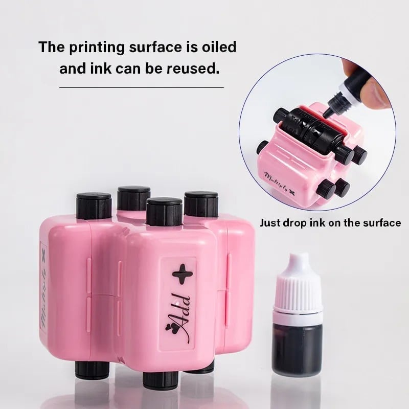 4-in-1 Math Practice Roller Stamp Set