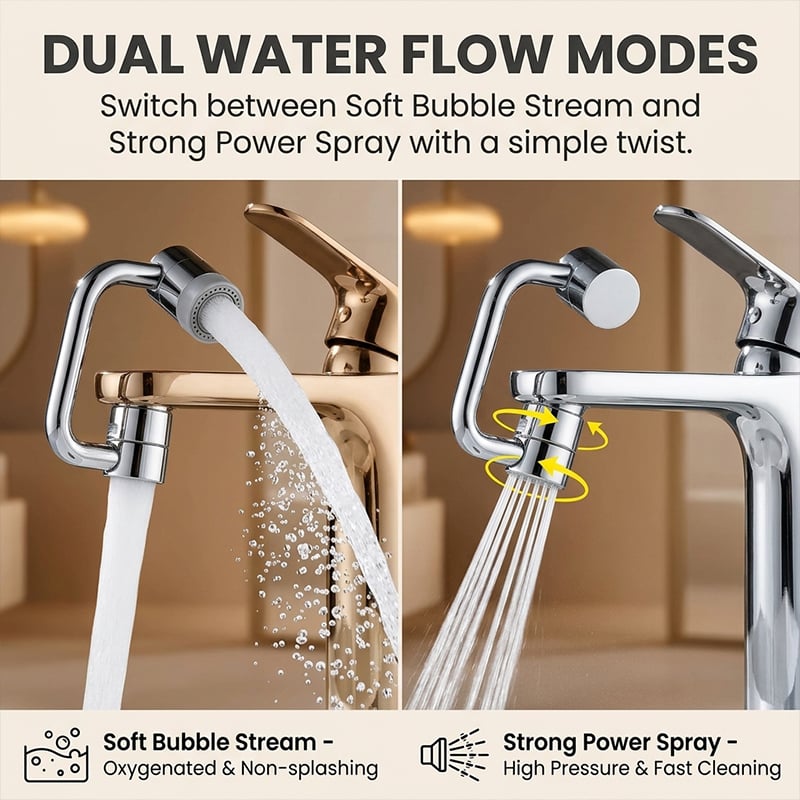 U-Shaped Universal Swivel Fauce