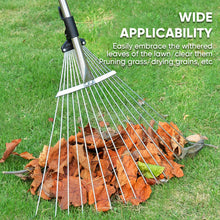 Load image into Gallery viewer, Adjustable Garden Leaf Rake