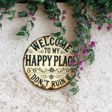 Load image into Gallery viewer, Vintage Round Metal Sign