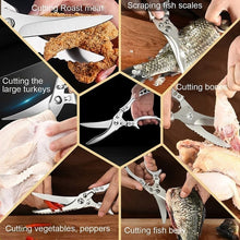 Load image into Gallery viewer, Stainless Steel Bone-Cut Kitchen Scissors
