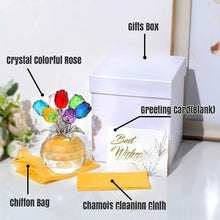 Load image into Gallery viewer, 7-Color Crystal Rose Floral Keepsake