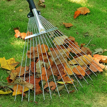 Load image into Gallery viewer, Adjustable Garden Leaf Rake