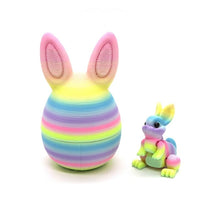 Load image into Gallery viewer, 3D Printed Rainbow Bunny Easter Egg Set