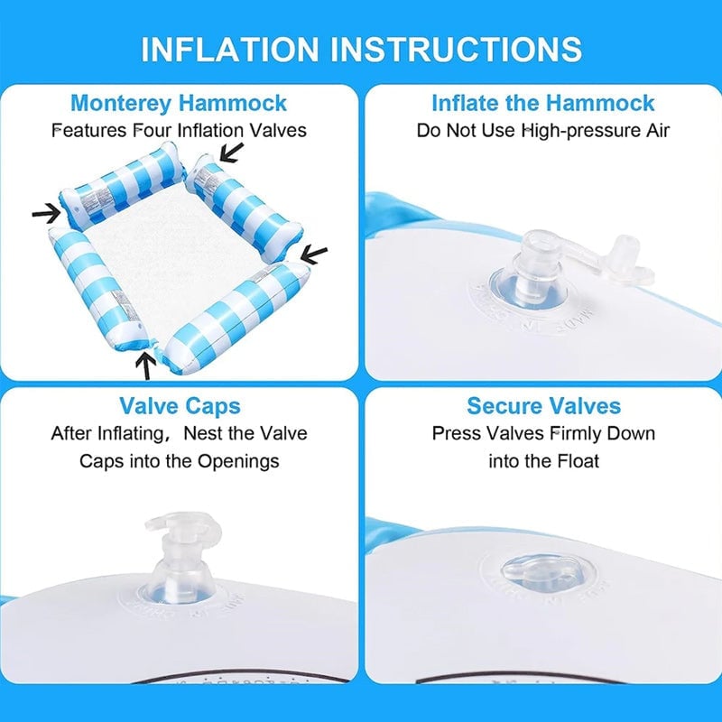 Inflatable Hammock Pool Floating Chair for Adult