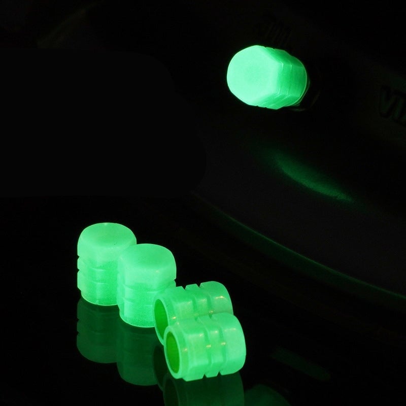 Universal Fluorescent Tire Valve Caps (4 PCS/Set)
