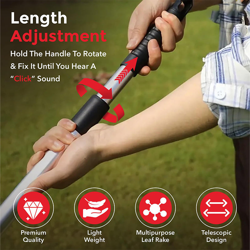 Adjustable Garden Leaf Rake