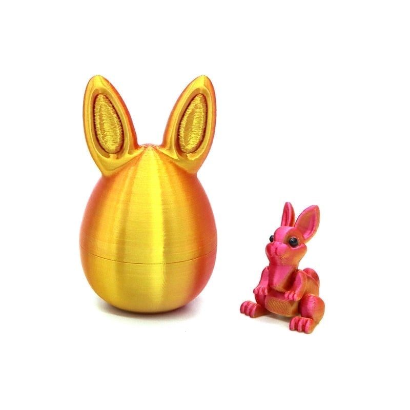 3D Printed Rainbow Bunny Easter Egg Set