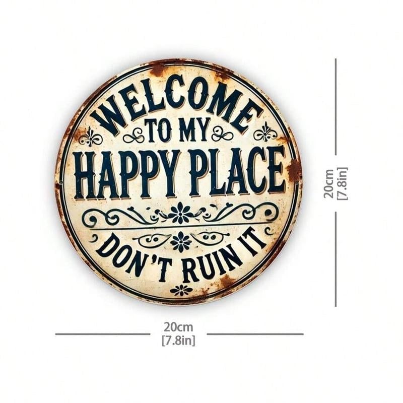 Vintage Round Metal Sign