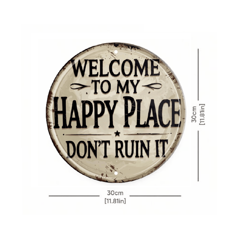 Vintage Round Metal Sign