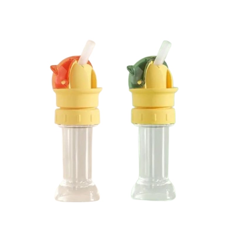 Kids Water Bottle Spout Conversion Cap with Straw