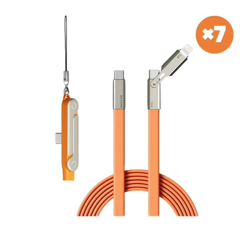 Ultimate 240W Ultra-Fast Charging Cable with 360° Rotating Stealth Phone Stand