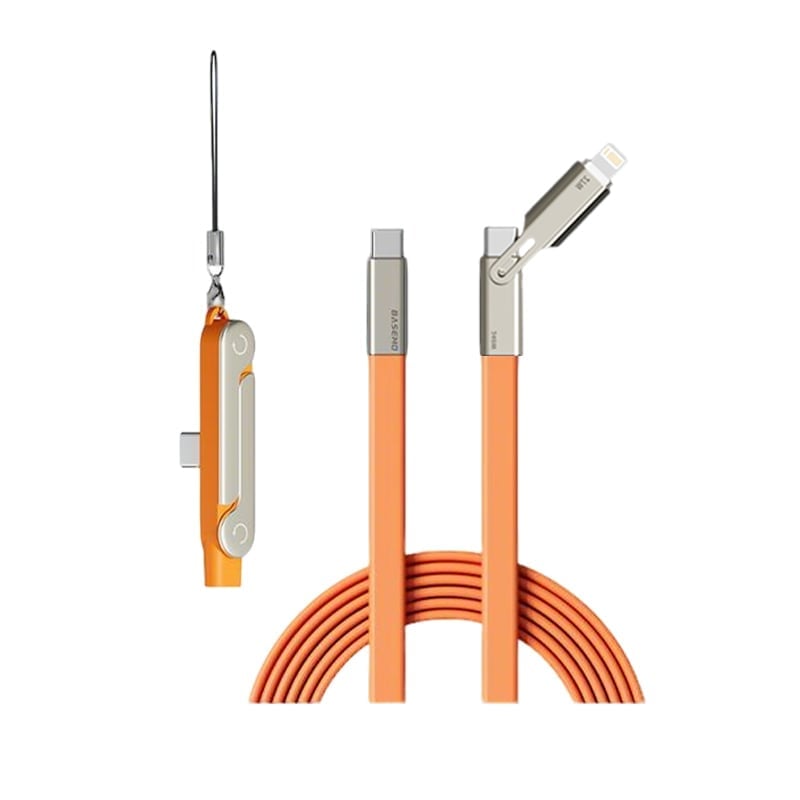 Ultimate 240W Ultra-Fast Charging Cable with 360° Rotating Stealth Phone Stand