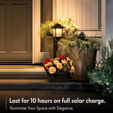 Load image into Gallery viewer, 2-in-1 Solar Powered Outdoor Post Light with Integrated Planter Box