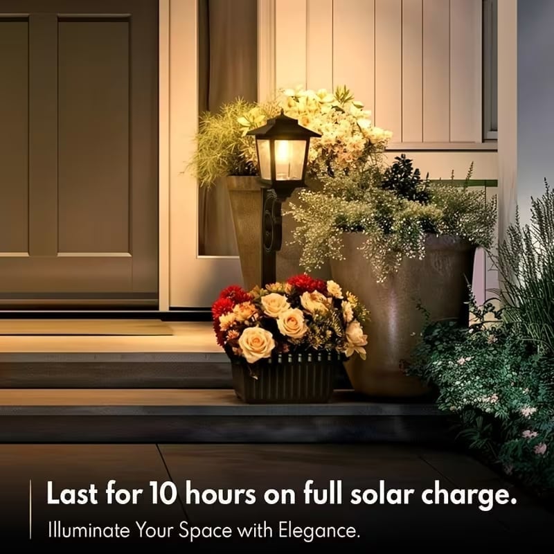 Upsell-2-in-1 Solar Powered Outdoor Post Light with Integrated Planter Box