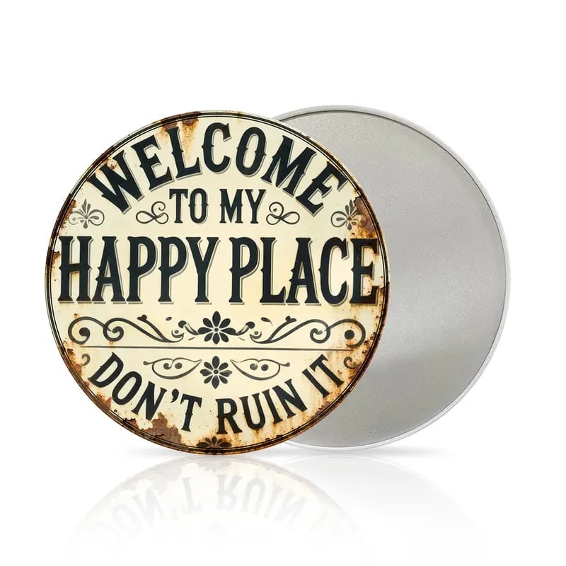 Vintage Round Metal Sign