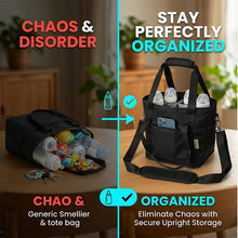 Load image into Gallery viewer, Family Size 4-Compartment Drink Carrier Bag for Coffee Cups &amp; Tumblers