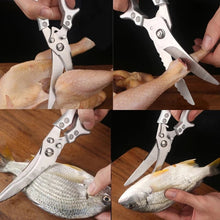 Load image into Gallery viewer, Stainless Steel Bone-Cut Kitchen Scissors