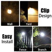 Load image into Gallery viewer, USB &amp; Solar Powered Motion Sensor Clip Lights