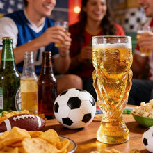 Load image into Gallery viewer, Soccer Trophy Style Beer Glass