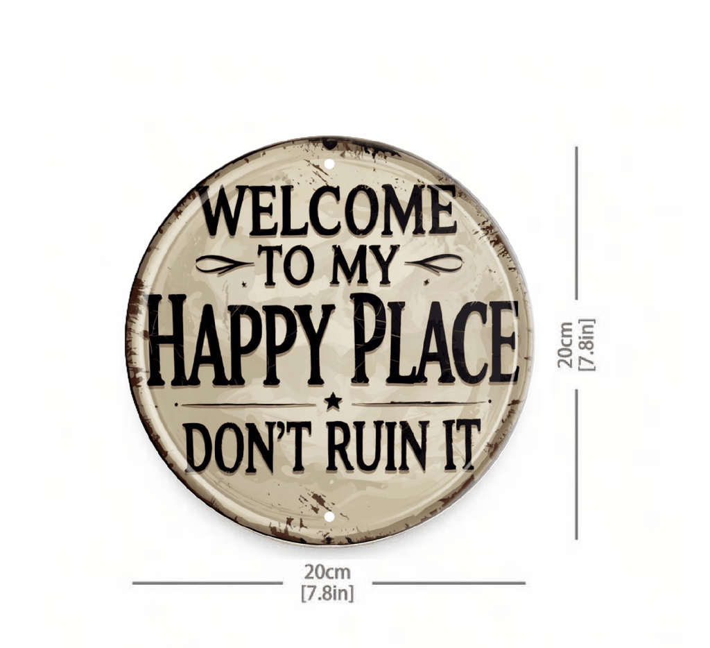 Vintage Round Metal Sign