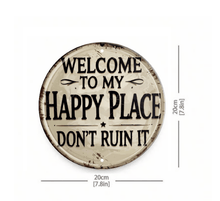 Load image into Gallery viewer, Vintage Round Metal Sign