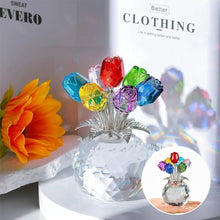Load image into Gallery viewer, 7-Color Crystal Rose Floral Keepsake