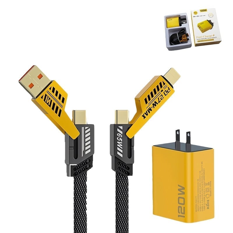 120W Dual USB & Dual Type-C Fast Charger