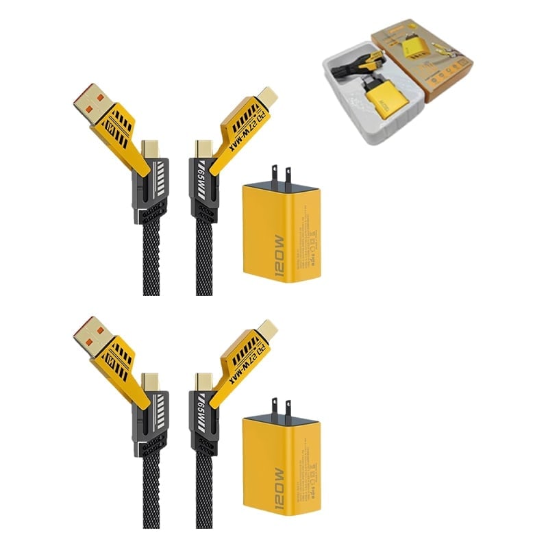 120W Dual USB & Dual Type-C Fast Charger