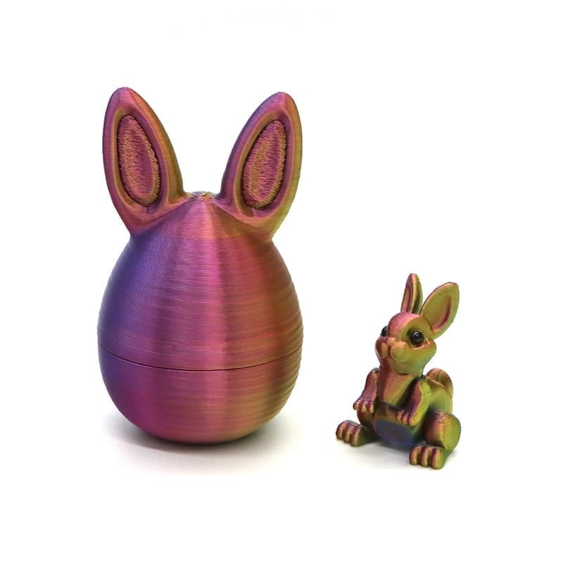 3D Printed Rainbow Bunny Easter Egg Set
