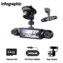 Load image into Gallery viewer, Full View Car Dashcam System