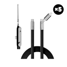 Load image into Gallery viewer, Ultimate 240W Ultra-Fast Charging Cable with 360° Rotating Stealth Phone Stand