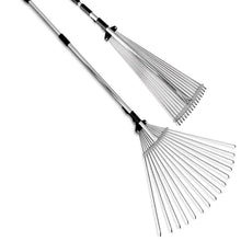 Load image into Gallery viewer, Adjustable Garden Leaf Rake