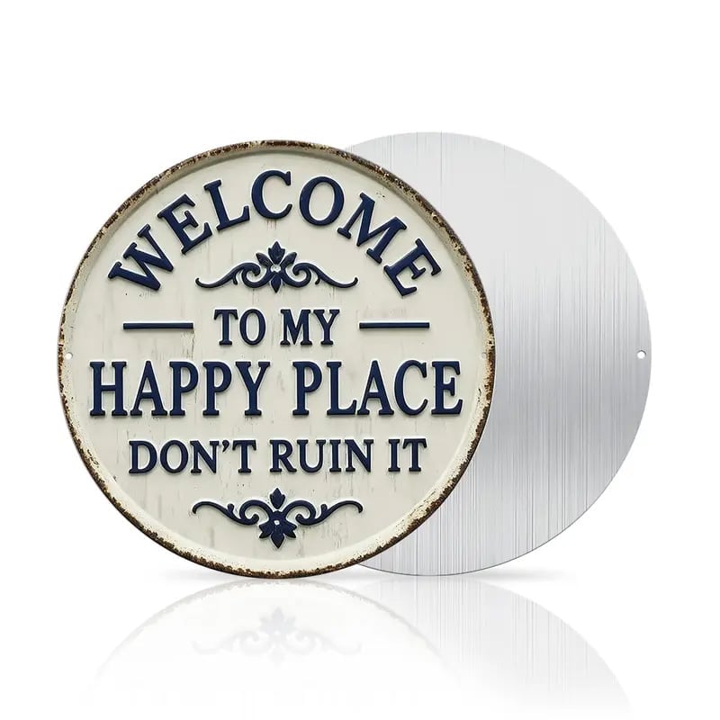 Vintage Round Metal Sign