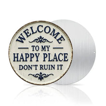 Load image into Gallery viewer, Vintage Round Metal Sign