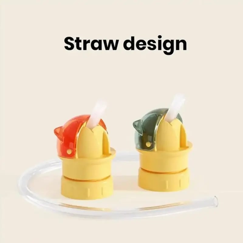 Kids Water Bottle Spout Conversion Cap with Straw