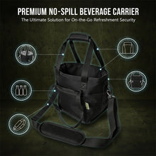 Load image into Gallery viewer, Family Size 4-Compartment Drink Carrier Bag for Coffee Cups &amp; Tumblers