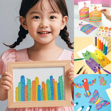 Load image into Gallery viewer, Creative Rainbow Scratch Art Postcard Set for Kids