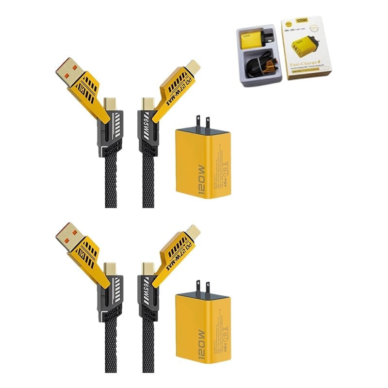 120W Dual USB & Dual Type-C Fast Charger