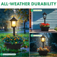 Load image into Gallery viewer, 2-in-1 Solar Powered Outdoor Post Light with Integrated Planter Box