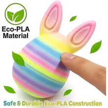 Load image into Gallery viewer, 3D Printed Rainbow Bunny Easter Egg Set