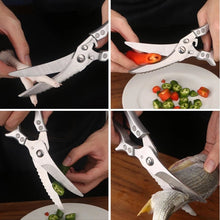 Load image into Gallery viewer, Stainless Steel Bone-Cut Kitchen Scissors