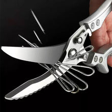 Load image into Gallery viewer, Stainless Steel Bone-Cut Kitchen Scissors