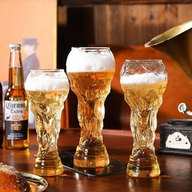 Soccer Trophy Style Beer Glass