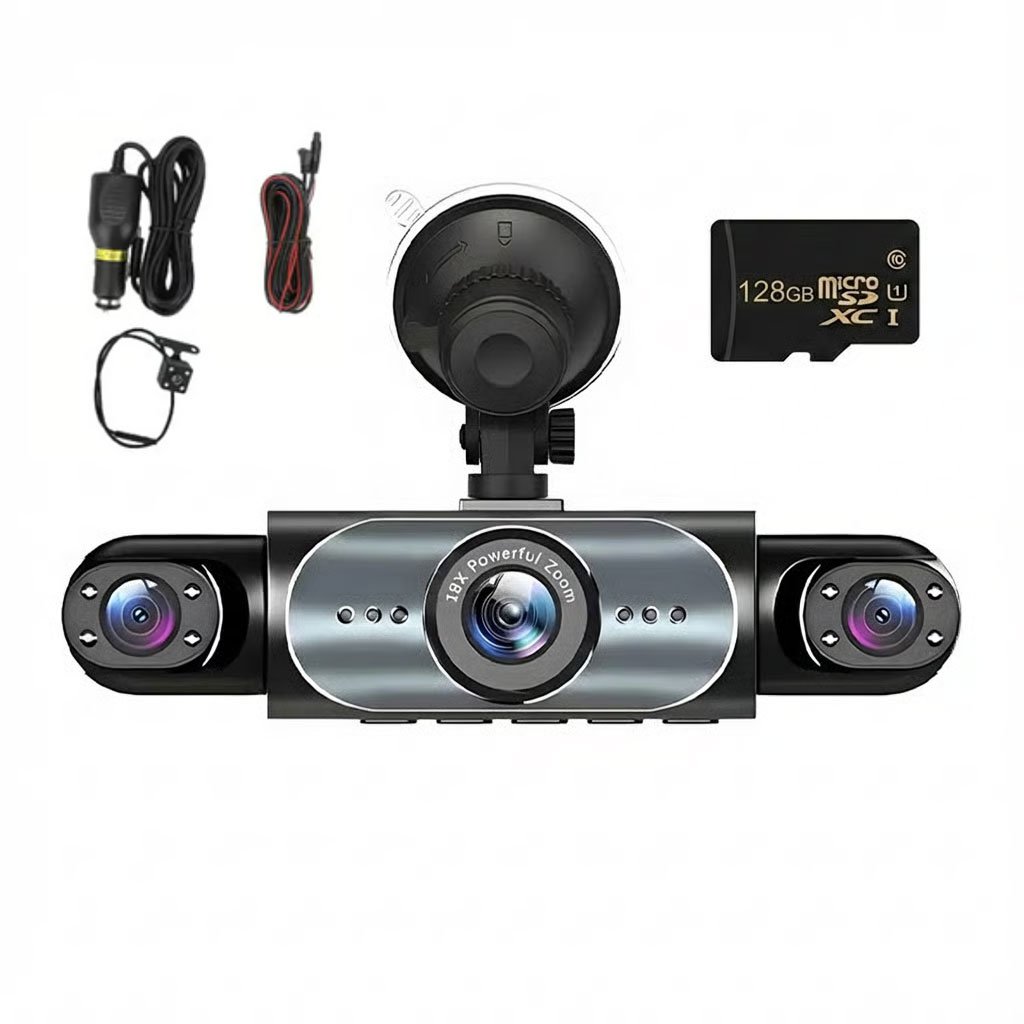 Four-record monitoring driving recorder
