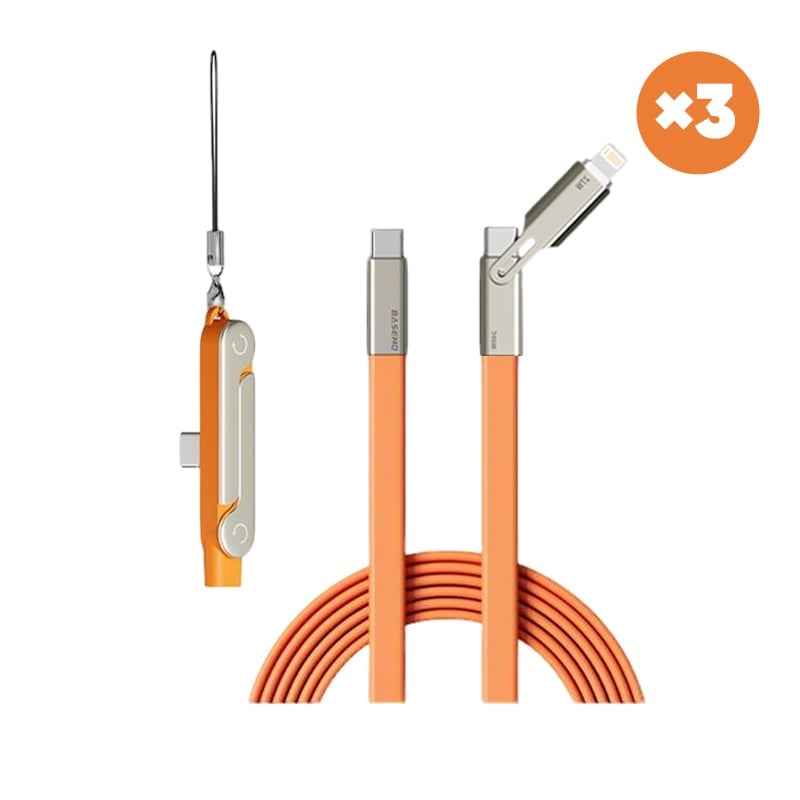 Ultimate 240W Ultra-Fast Charging Cable with 360° Rotating Stealth Phone Stand